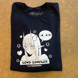 Lewd Complex Anime Long Sleeve Tee, Size L